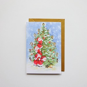 Greeting Card Christmas Santa Claus Christmas Tree