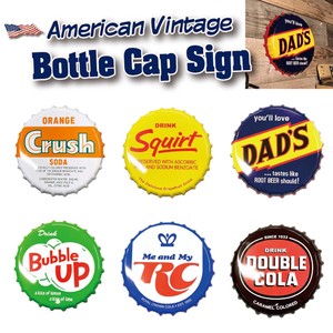 【存在感抜群！】アメリカン ヴィンテージ BOTTLE CAP SIGN ボトルキャップ 看板