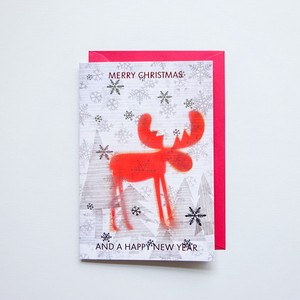 クリスマス グリーティングカード 輸入カード ドイツ製 トナカイ
