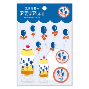 Stickers Sticker Balloon Adelia Retro Made in Japan