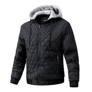 ジャケット  冬  綿服  フード付き    レジャー  無地  メンズファッション   LHA687