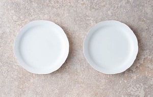 大餐盘/中餐盘 花 有田烧 白色 15cm 2张每组 日本制造