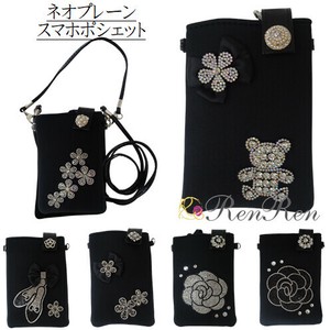 キラキラデコネオプレーンスマホポシェット　デコ雑貨　　スマホポシェット　携帯入れ
