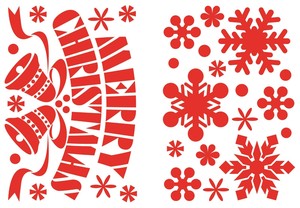 クリスマス【スノースプレー用型紙】フロスターペーパー　スノー＆ベル