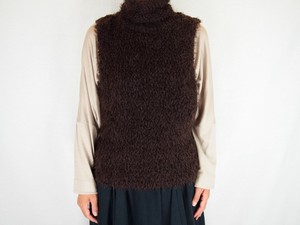 Sweater/Knitwear Stretch Sleeveless Feather Turtle Neck Autumn/Winter 2023