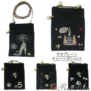 キラキラネオプレーンポシェット　スマホショルダー　デコ雑貨　デコポシェット　スマホポシェット