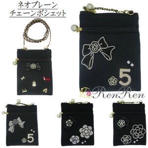 キラキラネオプレーンチェーンポシェット　スマホショルダー　スマホポシェット　斜め掛けバッグ