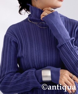 Antiqua Sweater/Knitwear Knitted Long Sleeves High-Neck Tops Ladies Autumn/Winter