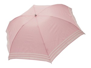 綿×ポリエステル マリンボーダー 3段丸ミニ 折りたたみ傘 晴雨兼用 UVカット