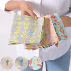 Handkerchief Spring/Summer Embroidered Block Print 3-colors