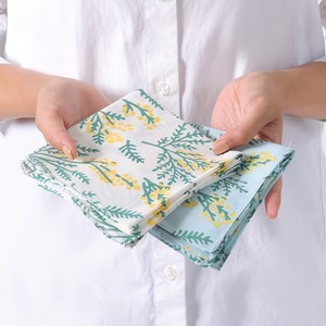 Handkerchief Mimosa Block Print 2-colors