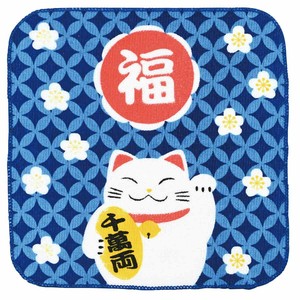 まねき猫タオルハンカチ　200枚【正月 ノベルティ 景品 粗品 新春 迎春】
