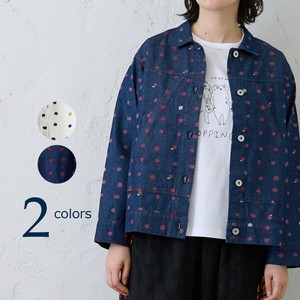 Jacket Twill Apple Patterned All Over Outerwear Denim