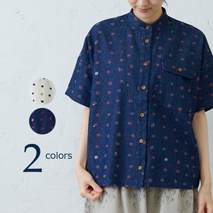 Button Shirt/Blouse Twill Apple Patterned All Over Spring/Summer Denim