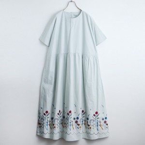 emago Casual Dress Animals Spring/Summer Flower Embroidery One-piece Dress