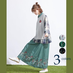 emago Skirt Flower Animal Spring/Summer Embroidered