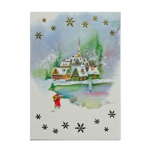 クリスマス ポストカード 輸入カード EU製 サンタ クリスマスプレゼント
