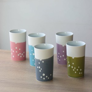 Japanese Teacup Gift Arita ware 250ml 5-colors Made in Japan