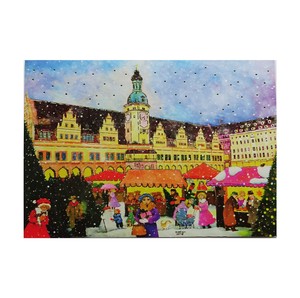 クリスマス ポストカード 輸入カード EU製 欧州各都市のクリスマスマーケットシリーズ ”ライプツィヒ"