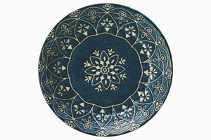 Mino ware Plate Navy Made in Japan