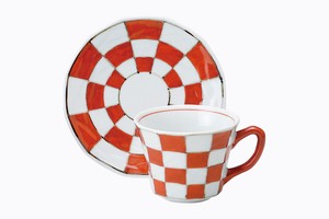 Cup & Saucer Set Red Arita ware Made in Japan