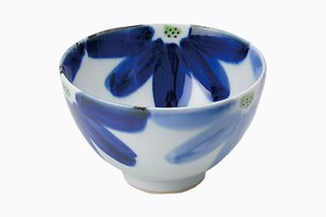 藍花　飯碗（大）【日本製 波佐見焼 磁器 毎日の生活に】