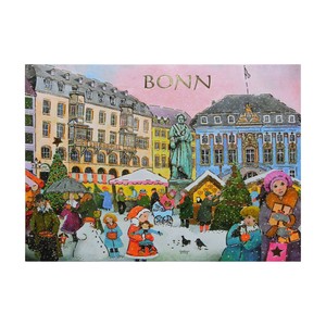 クリスマス ポストカード 輸入カード EU製 欧州各都市のクリスマスマーケットシリーズ ”ボン"