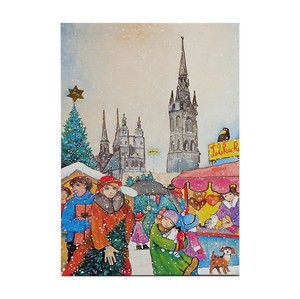 クリスマス ポストカード 輸入カード EU製 欧州各都市のクリスマスマーケットシリーズ ”ハレ"