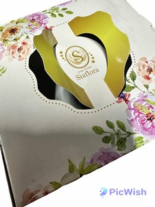 ケーキ箱　7号　カラフル　お花　ソープフラワー　デコBOX　ギフト　プレゼント箱　ラッピング