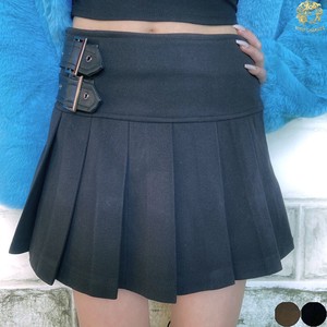 【SALE!! 卸価格から、更に30％OFF】プリーツスカート ベルト付きスカート ミニスカート スカートパンツ