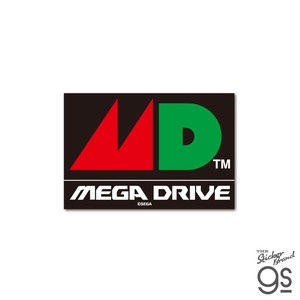 セガハード ダイカットステッカー MEGADRIVE ロゴ SEGA セガ ゲーム機  gs 公式グッズ SEGA-002