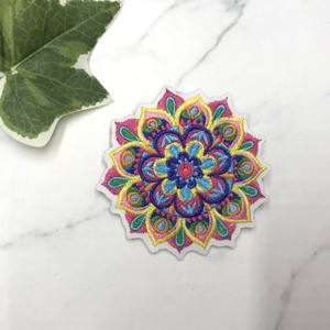 Brooch Colorful Flowers Embroidered Brooch