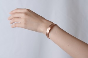 金手链 锤目纹 新商品 手镯 1cm 日本制造