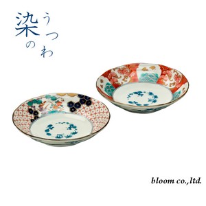 Mino ware Main Plate Somenishiki-Koimari Made in Japan
