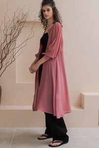 Casual Dress Plain Color 2Way One-piece Dress Sheer 2024 Spring/Summer