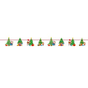 クリスマス 飾り ガーランド ペーパー バナー サンタ クリスマスツリー 壁飾り ペナント