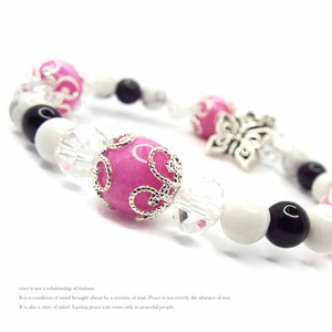 Gemstone Bracelet Design Pink black