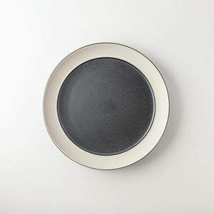 Mino ware Main Plate black Western Tableware 23.5cm Made in Japan