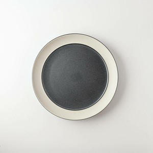 Mino ware Main Plate black Western Tableware 21.5cm Made in Japan