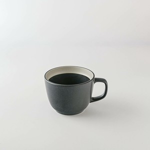 Mino ware Cup & Saucer Set black Made in Japan