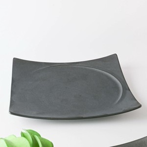 Mino ware Main Plate black Crystal Western Tableware 21cm Made in Japan
