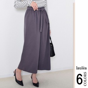 Full-Length Pant Flare Waist Suede Wide Pants