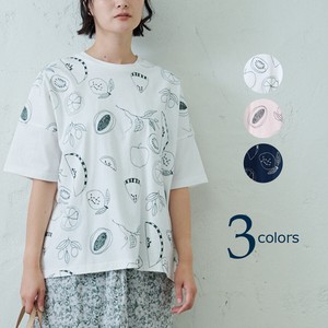 emago T-shirt Casual Border Fruits NEW 2024 Spring/Summer