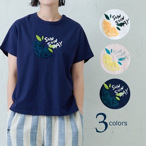 T-shirt Dolman Sleeve Embroidered Emago Fruits