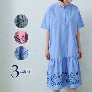 emago Casual Dress Chambray Flower Colorful One-piece Dress NEW 2024 Spring/Summer