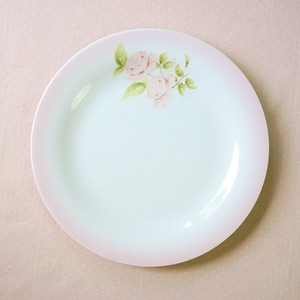 Main Plate Pottery Rose Made in Japan