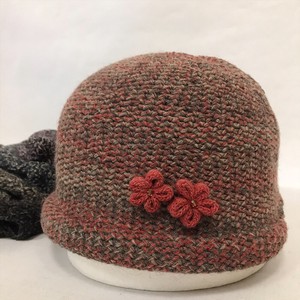 【秋冬帽子】秋冬婦人帽子　ニットフード