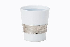 ホワイト（銀）　ロープカップ【日本製 有田焼 磁器】