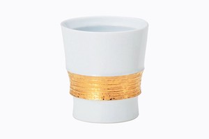 ホワイト（金）　ロープカップ【日本製 有田焼 磁器】
