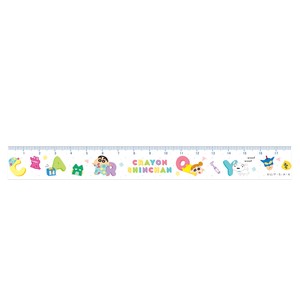 T'S FACTORY Ruler/Measuring Tool Alphabet Crayon Shin-chan M